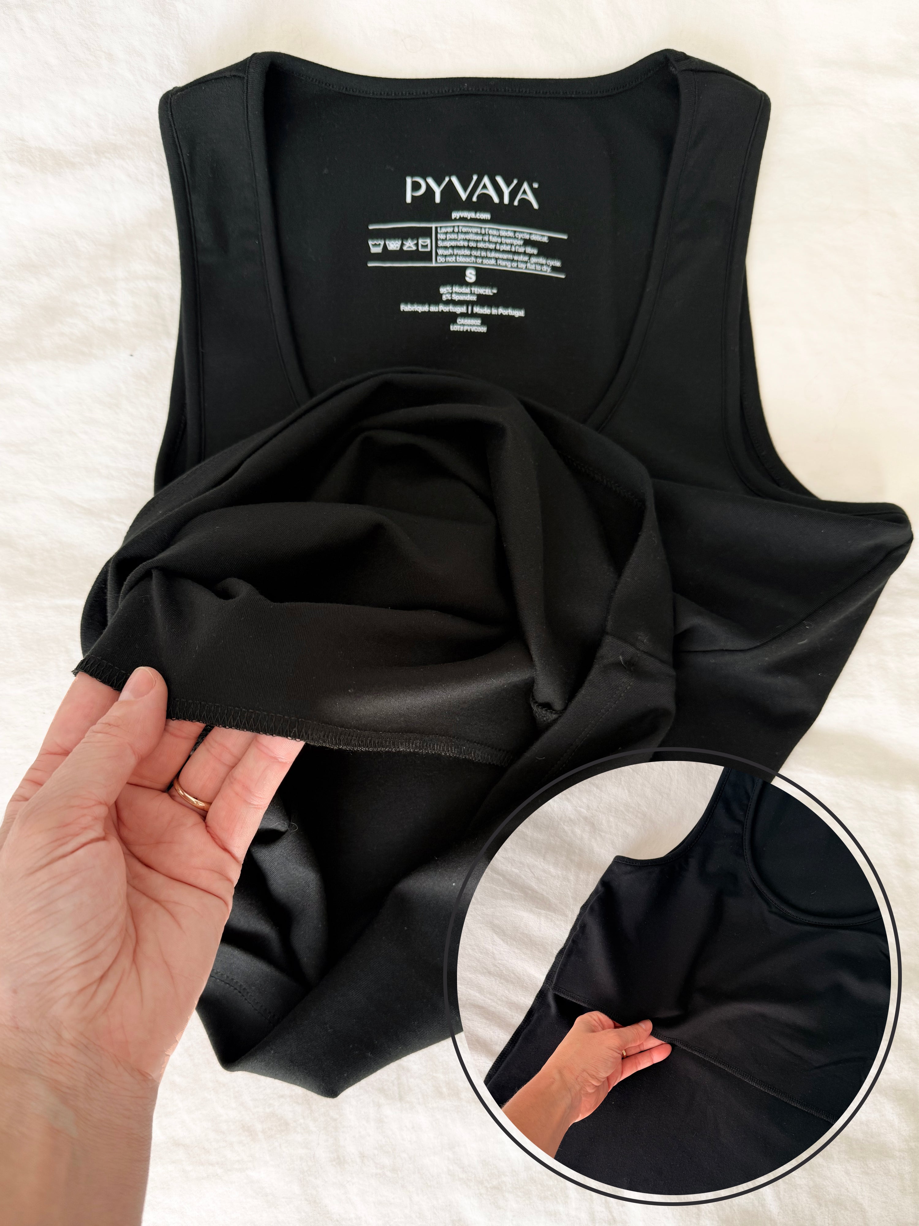 Camisole brettelles larges — Doublure intégrée